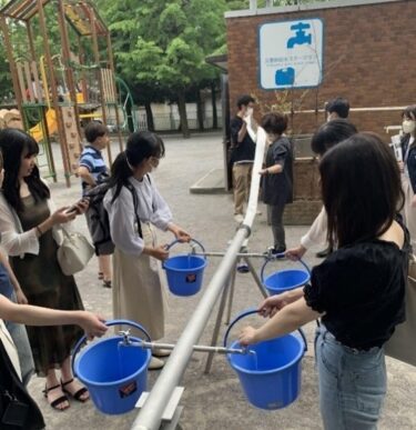 【鶴田ゼミ】「三茶水かけ祭り」準備開始！給水ステーションへ行ってきました！