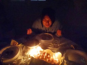 誕生日のサプライズケーキ！