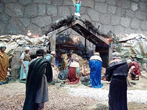 イエス・キリストの誕生のシーンを再現